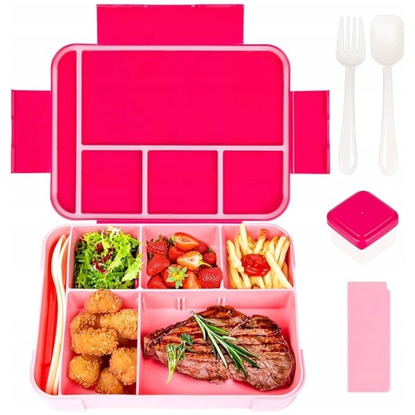 BENTO MATBOKS FOR BARN, 1330 ML, 5 ROM, MED BESTIKK