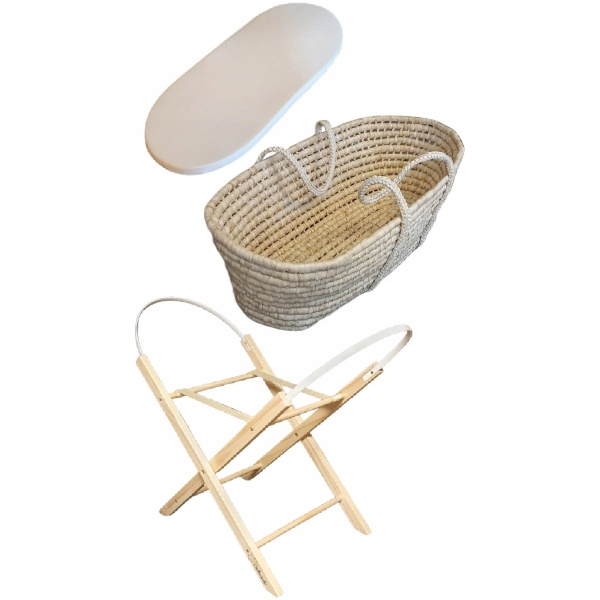 PREMIUM SETT: KURV + 6CM MADRASS + NATURLIG STATIV