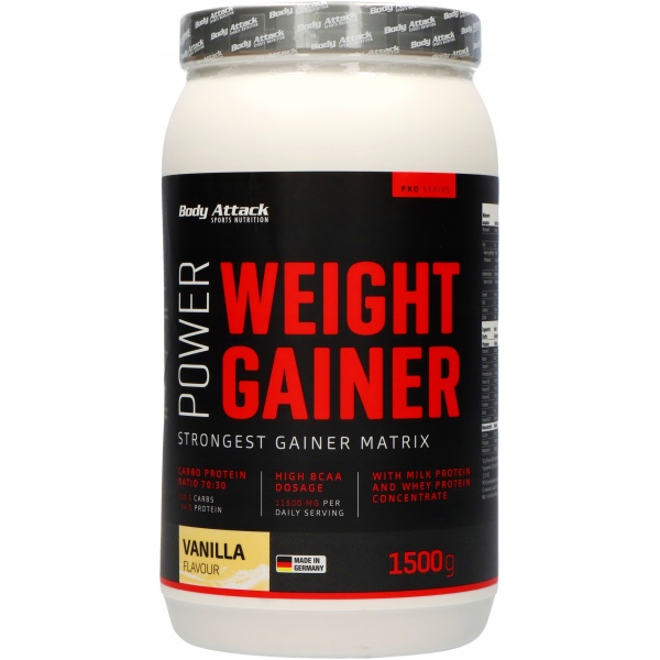 BODY ATTACK VEKTØKNING POWER GAINER 1500G MASSE XXL