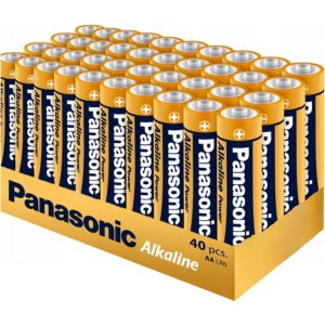 40X EKSTRA KRAFTIGE ALKALINE BATTERIER PANASONIC POWER LR6 AA LANG HOLDBARHET
